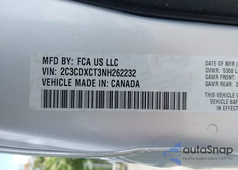 2022 Dodge Charger R/T from USA, damaged, VIN 2C3CDXCT3NH262232